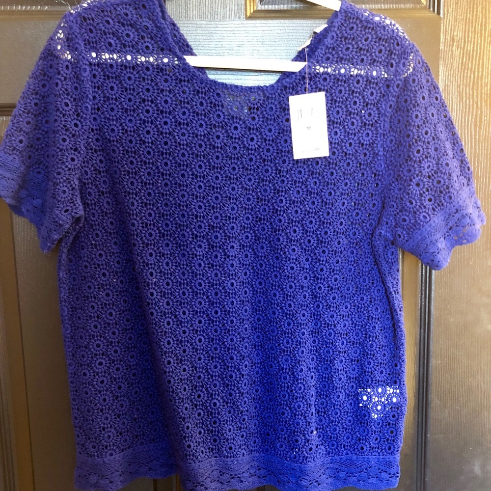 Royal blue knitted shirt